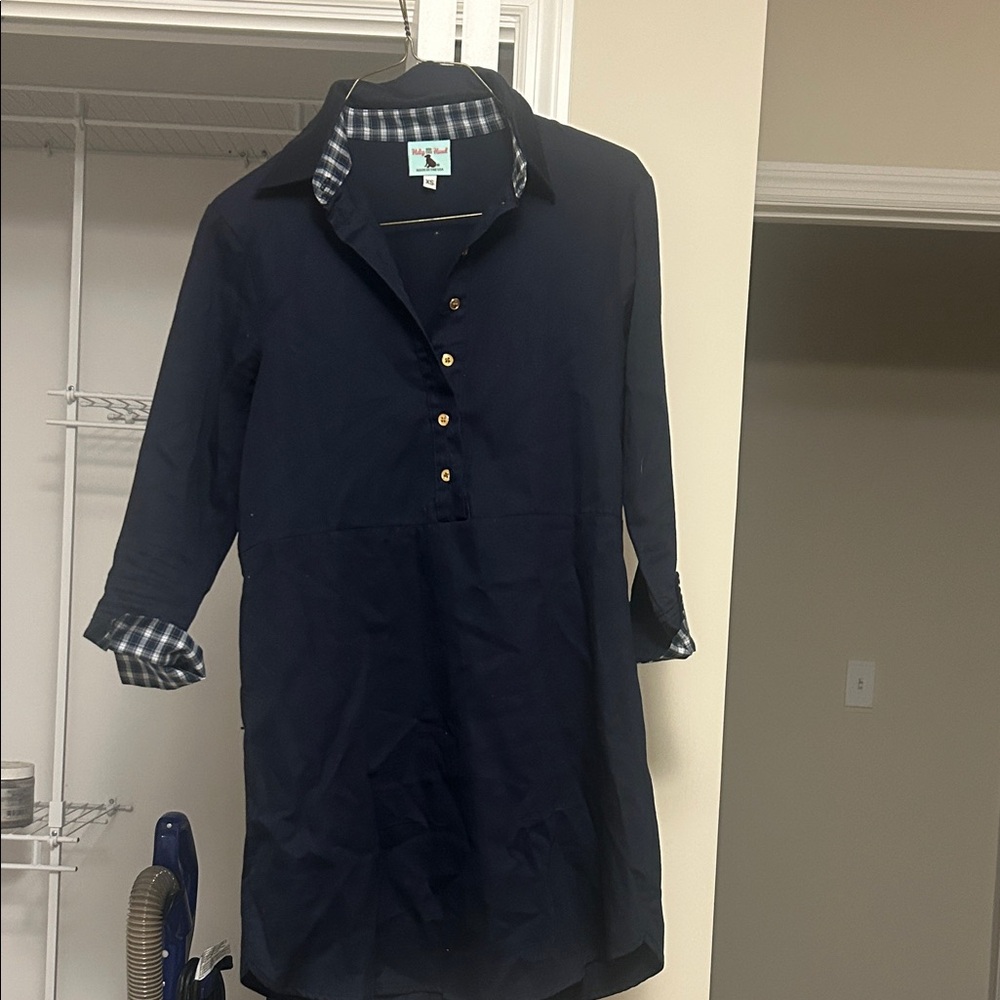 Womens Navy dress - “haley & the hound”